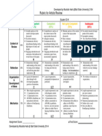 Article-Review Final Version Rubric