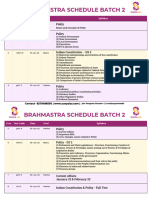 Brahmastra Schedule Batch-2