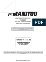 Manitou MLT625 Telehandler Operator's Manual PDF