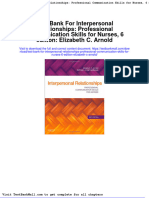 Test Bank For Interpersonal Relationships: Professional Communication Skills For Nurses, 6 Edition: Elizabeth C. Arnold