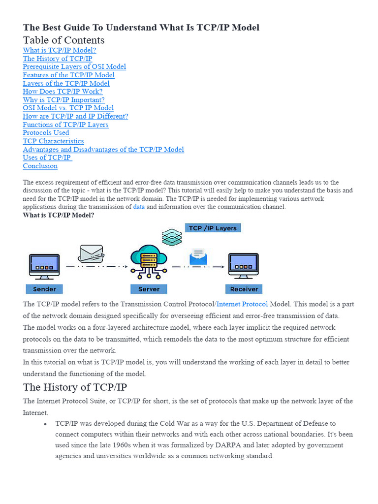 Understanding the TCP/IP Model | PDF | Internet Protocol Suite | Osi Model