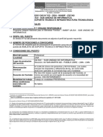 Proceso Cas N°132 - 2024 - Inabif - Cecas Ua-Sui - Sub Unidad de Informatica Puesto: Analista de Soporte Técnico E Infraestructura Tecnológica