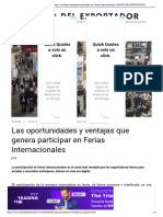 Las Oportunidades y Ventajas Que Genera Participar en Ferias Internacionales - DIARIO DEL EXPORTADOR