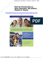 Full Test Bank For Introduction To Communication Disorders 6Th Edition Robert E Owens PDF Docx Full Chapter Chapter