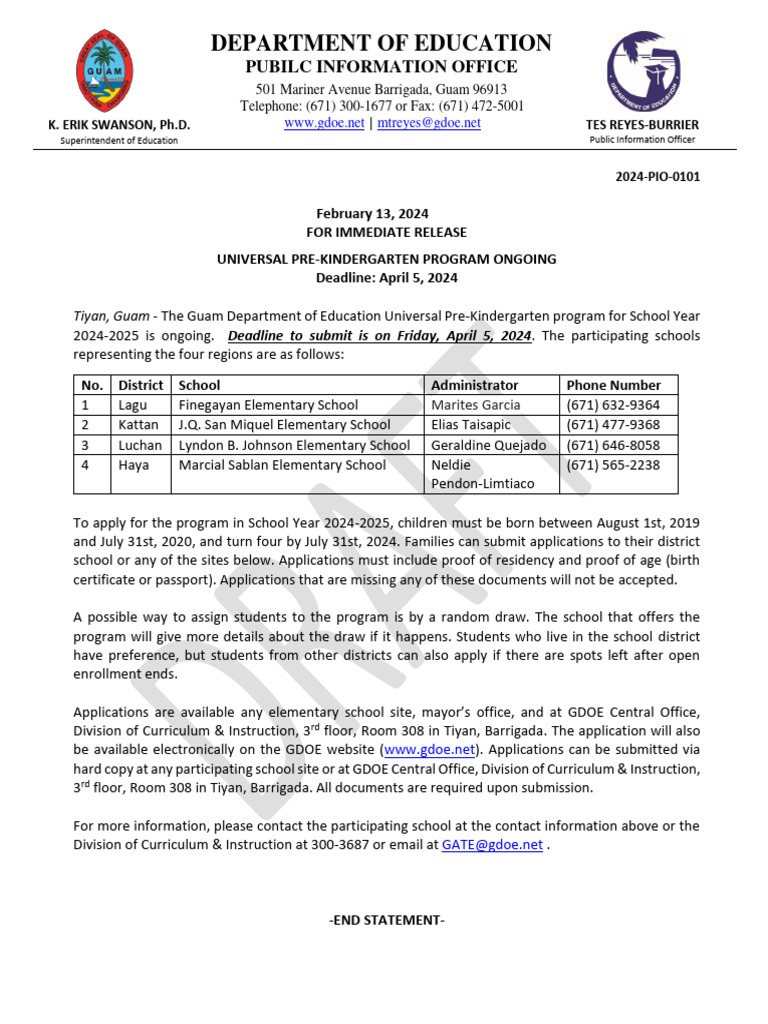 Pr2024 0101 universal pre k sy24 25 deadline pdf government