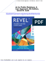 Full Test Bank For Public Relations A Values Driven Approach 6Th Edition David W Guth PDF Docx Full Chapter Chapter