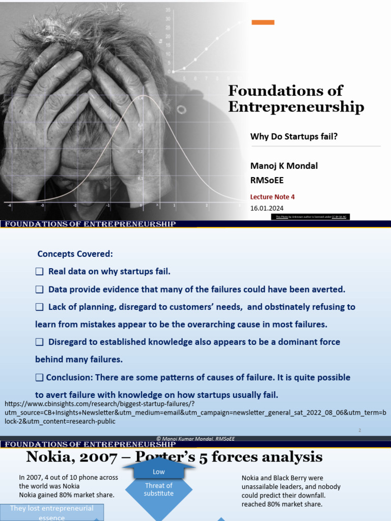 Lecture Note 4 - Why Do Startups Fail - 16.01.2024 | PDF | Startup ...
