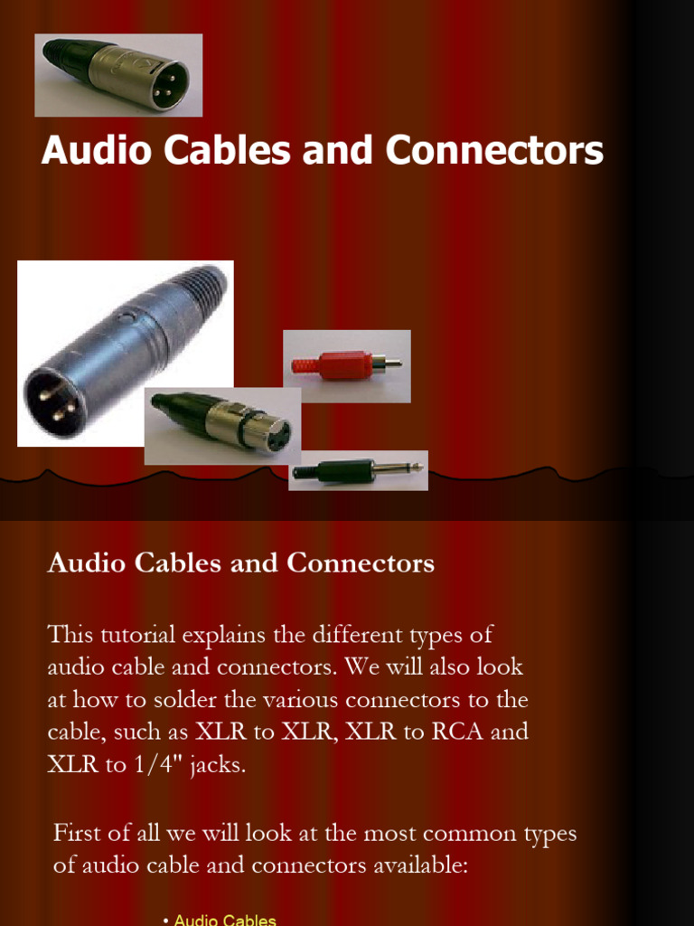 Cables and Connectors PDF Electrical Connector Manufactured Goods