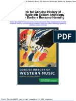 Download Full Test Bank For Concise History Of Western Music 5Th Edition Anthology Update By Barbara Russano Hanning pdf docx full chapter chapter