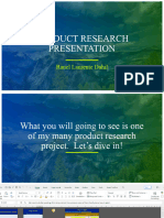 Product Research Presentation