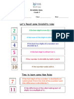 Grade V-Divisibility Rules - 25-9