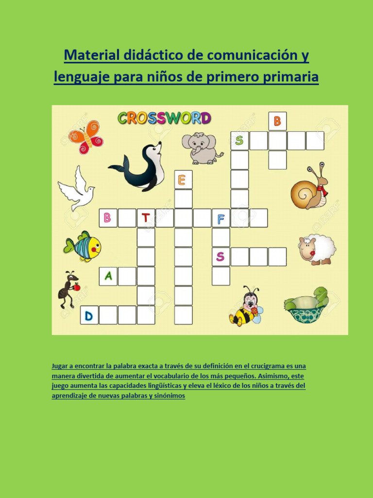 Material Didáctico de Lenguaje para 1º Primaria | PDF