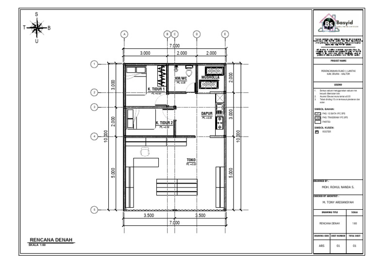 Denah Rumah Ukuran 7x10 Pdf