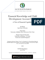 Financial Knowledge and Child Development Account Policy - A Test