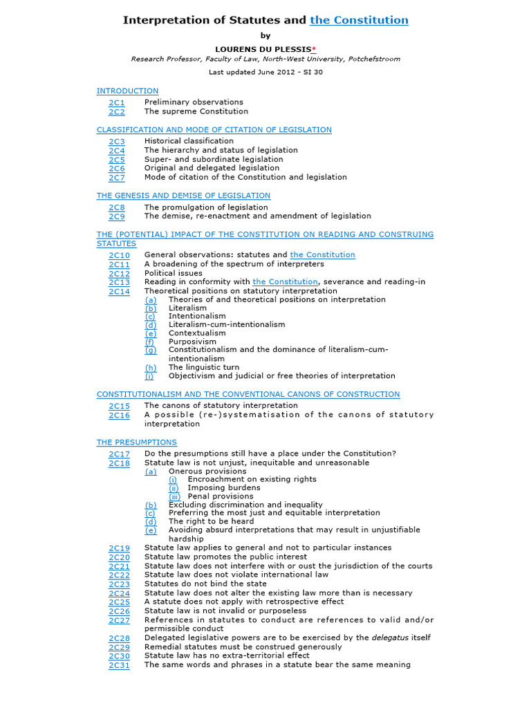 Interpretation of Statues | PDF | Supreme Courts | Statutory Interpretation