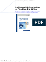 Full Test Bank For Residential Construction Academy Plumbing 2Nd Edition PDF Docx Full Chapter Chapter