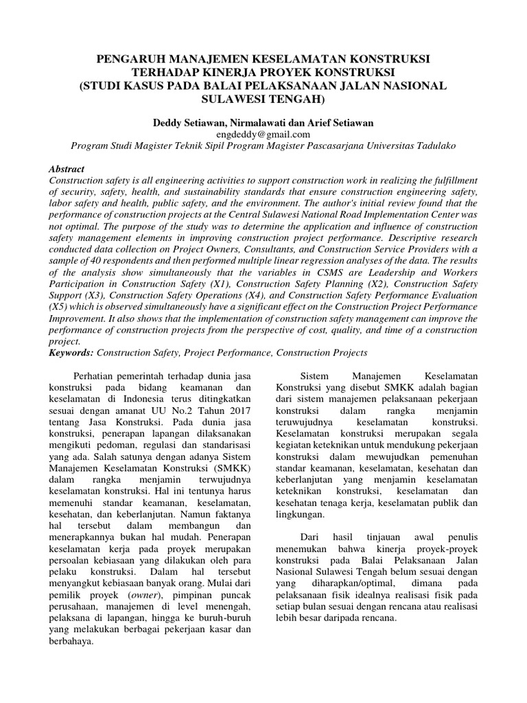 Sistem Manajemen Keselamatan Konstruksi (SMKK) | PDF | Mathematical ...