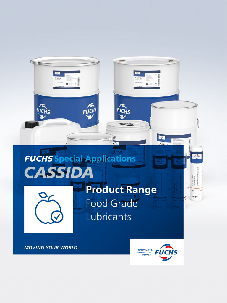 FUCHS Food Grade Lubricants Catalog PDF Lubricant Chemistry