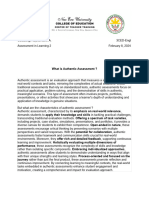 MP - M1 - A2 - Characteristic of Assessment