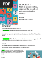 Q2.Shift in Speech Context Style Act