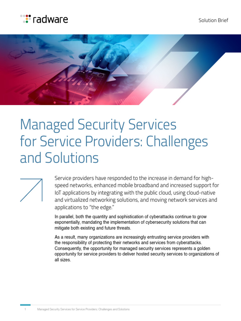 Radware Managed Security Solutions Overview | PDF | Security | Computer ...