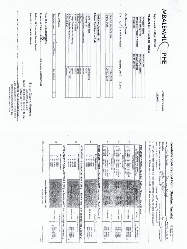 Medical certificate pdf