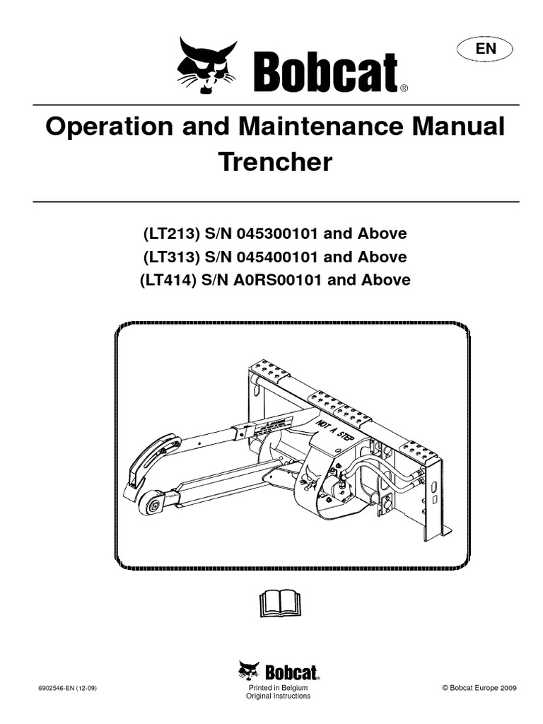 BOBCAT TRENCHER LT313 Manual | PDF | Loader (Equipment) | Fires