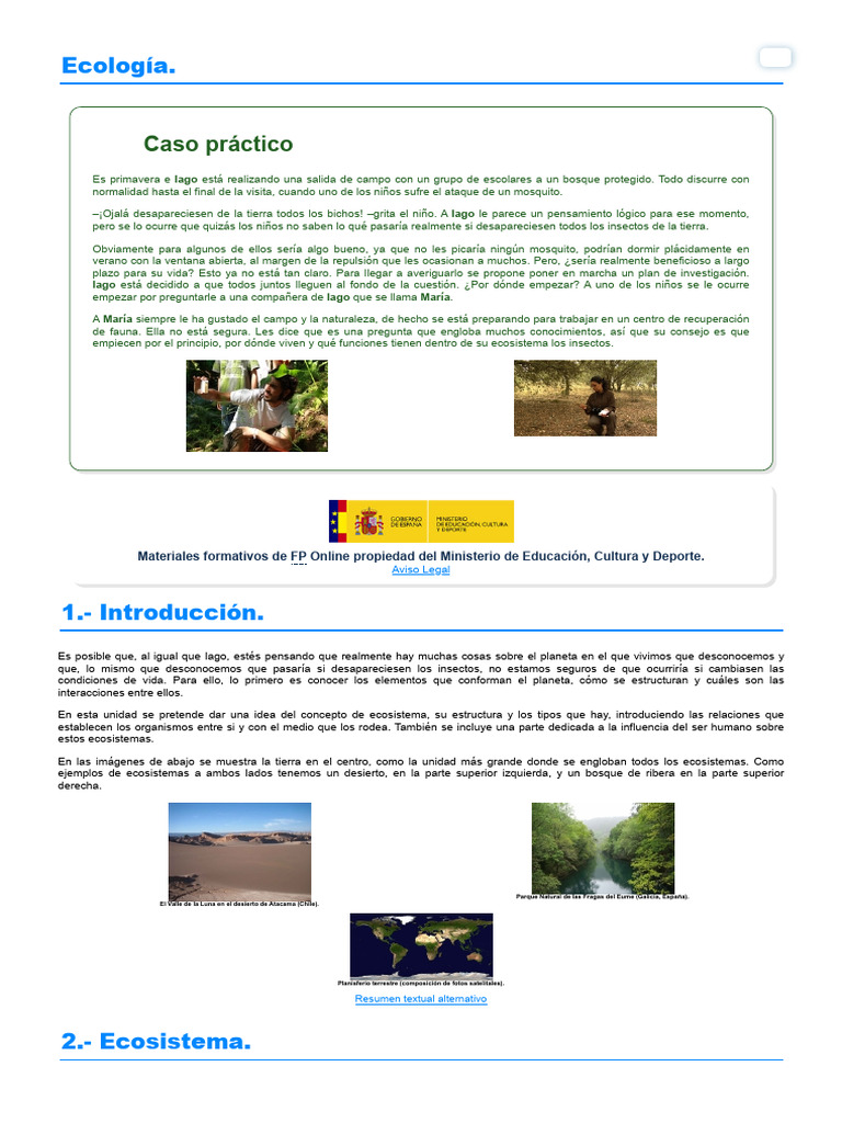 T1 Ecología | PDF | Ecosistema | Producción primaria