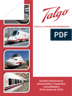 Talgo S.A Estados Financieros Resumidos Consolidados Primer Semestre 2023