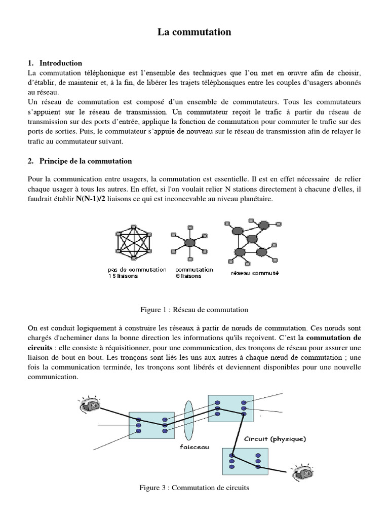 Commutation téléphonique et circuits | PDF | Technologies de l ...