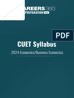 CUET Syllabus 2024 Economics