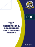 Policy On Mentorship and Coaching in The Teaching Service - May 2020