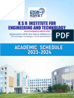 KSRIET - Academic Schedule 2023 - 2024
