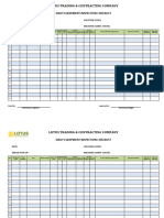 WG - F442 Daily Equipment Inspection List