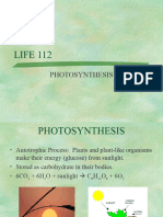 Life 112 Photosynthesis