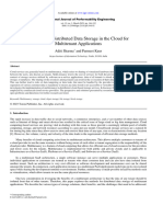 A Survey of Distributed Data Storage in The Cloud For Multitenant Applications