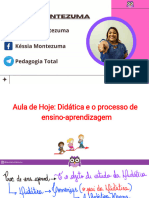 Slides - Didática e o Processo Ensino - Aprendizagem