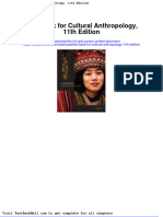 Full Test Bank For Cultural Anthropology 11Th Edition PDF Docx Full Chapter Chapter