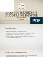 Rashod I Isknjiženje Dugotrajne Imovine