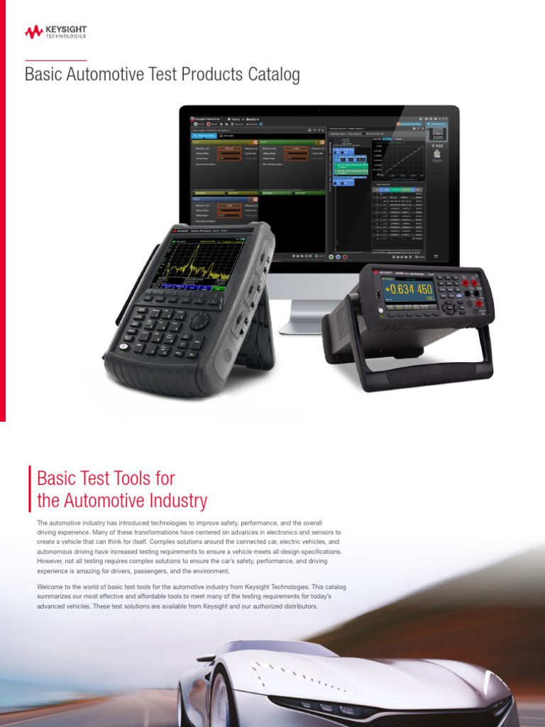 Basic Automotive Test Products Catalog | PDF | Electromagnetic ...