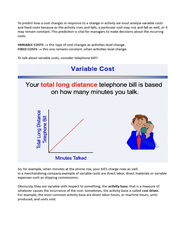 Variable Cost and Fixed Costs | PDF | Cost | Trade
