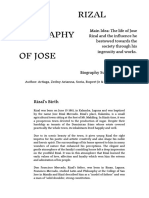 Brief Biography of Jose Rizal
