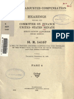 Soldiers Adjusted Compensation: Hearings Before The Committee On Finance, United States Senate