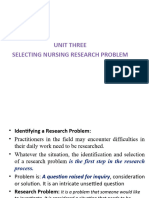 Unit 3 Selecting Nursing Research Problem