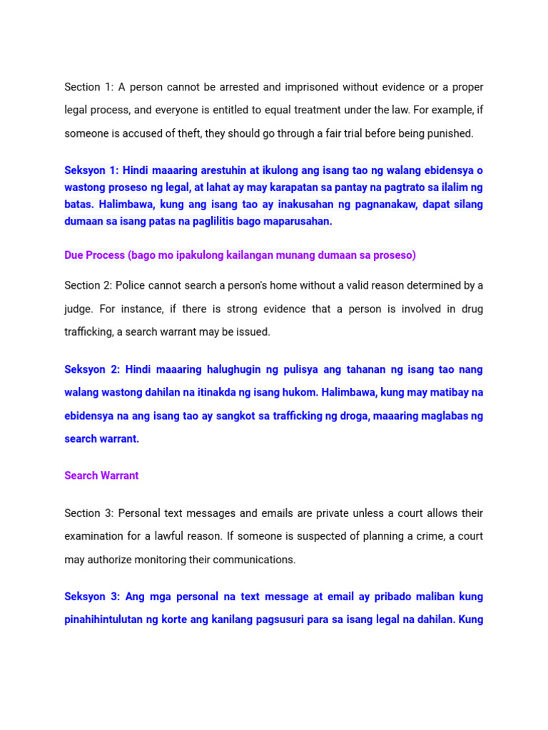 Philippine Bill Of Rights Pdf