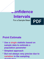 Confidence Interval For Means