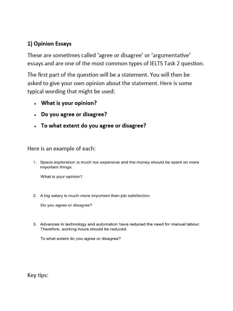 Structuring IELTS Opinion Essays | PDF | Language Arts & Discipline