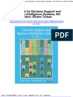 Full Test Bank For Decision Support and Business Intelligence Systems 9Th Edition Efraim Turban PDF Docx Full Chapter Chapter