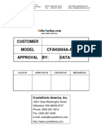 Customer Model Cfah2004A-Agb-Jp Approval By: Data:: Crystalfontz America, Inc