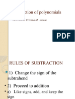 Subtraction of Polynomials Pasrt 2